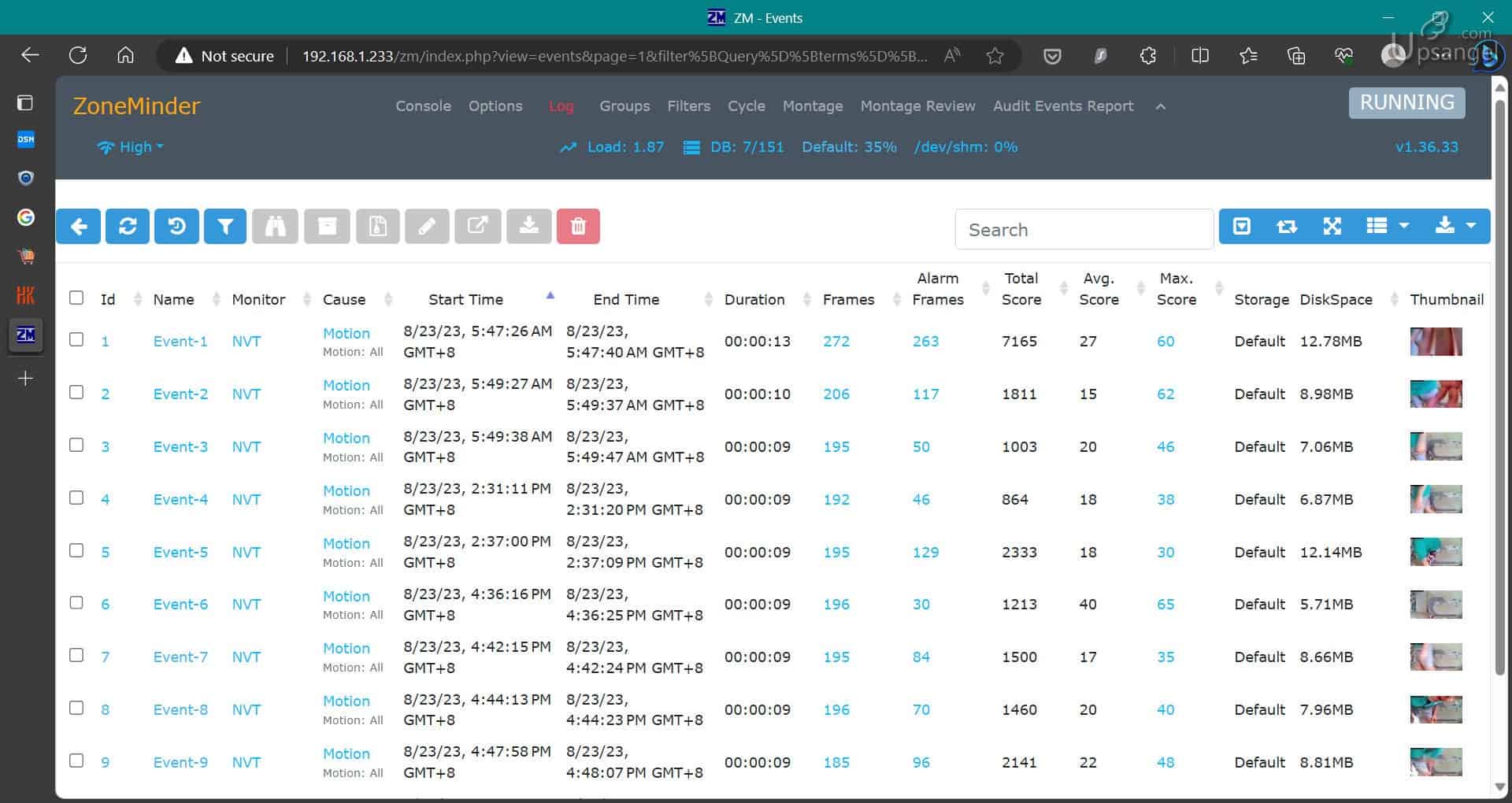 【貴價vs免費】私人IPCAM錄影系統NVR 實測對比 Synology Surveillance / ZoneMinder