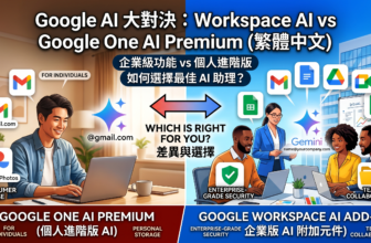 Google Workspace AI vs Google One AI Premium 怎麼選？企業級 Gemini 完整比較指南